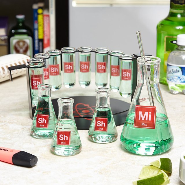 Mad Scientist Shot Glass Bar Set  Gifts For Men